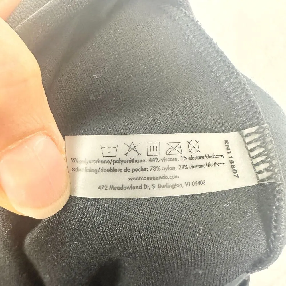 Commando Faux Leather Jogger Size Small Black 4 Way Stretch Pockets - Image 7