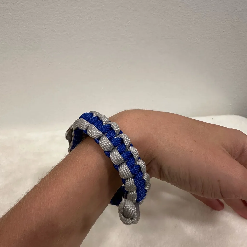 Detroit lions Blue and Gray Sports Team friendship Bracelet - Image 3