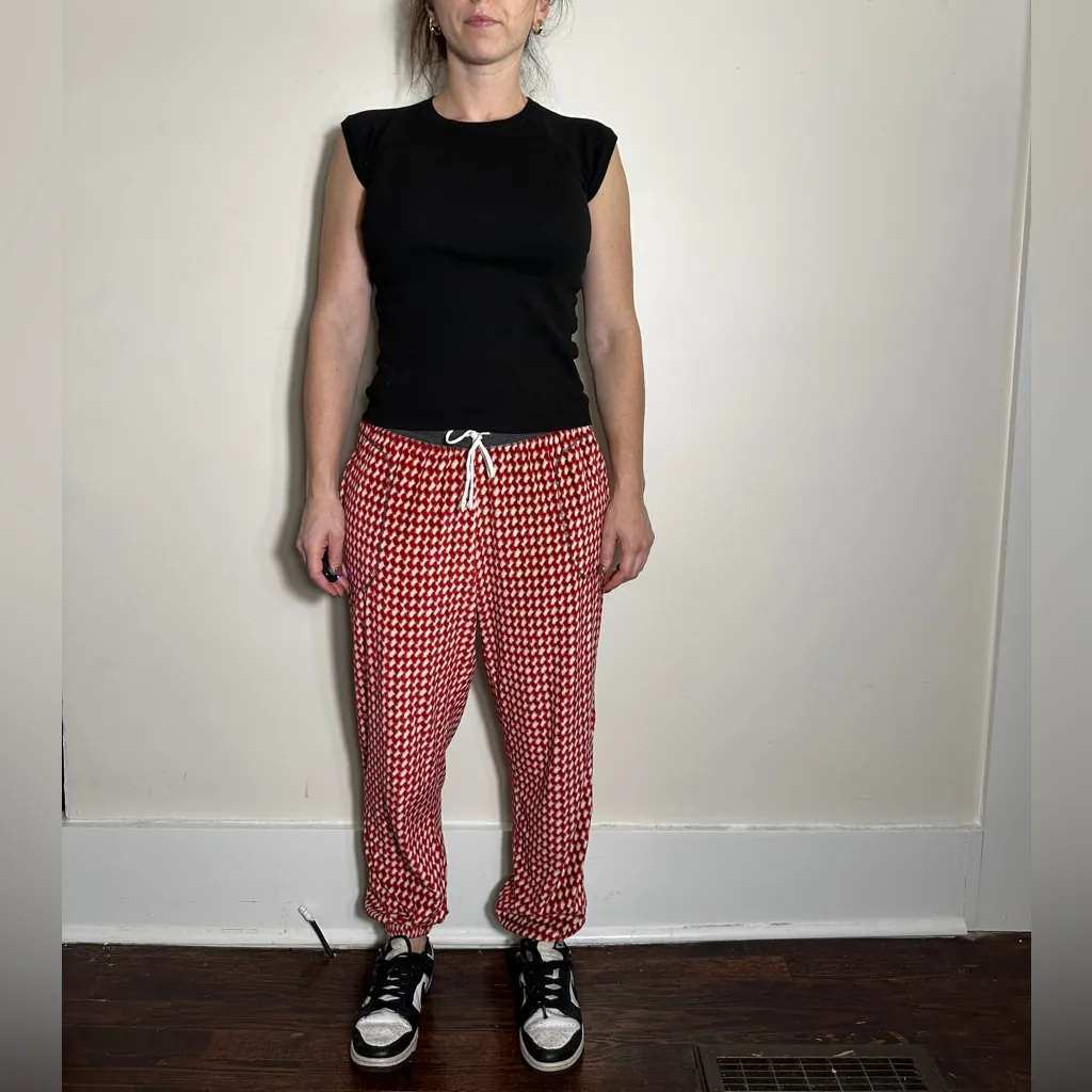 Simply Vera Wang Red Animal Print Matching Sweats Set Size Large - Image 3