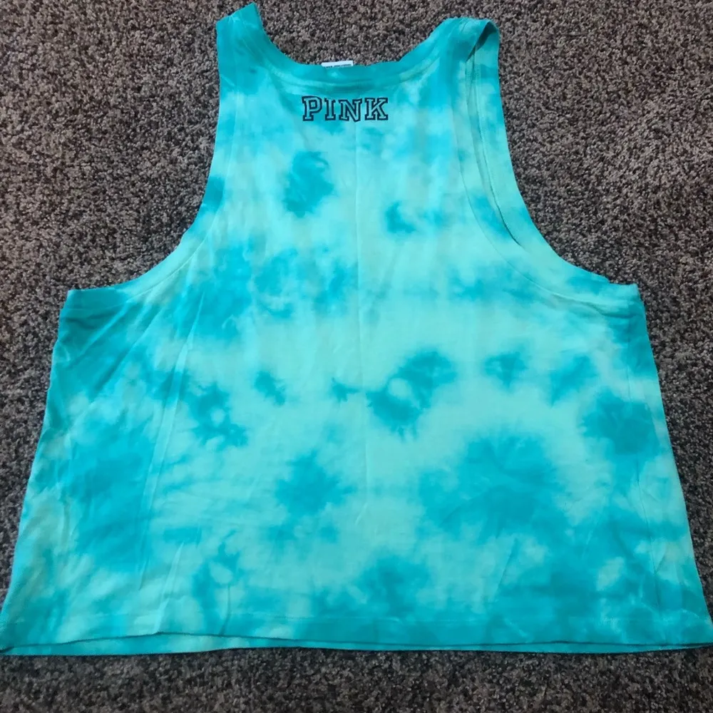 PINK Size Large St. Patrick’s Day I PINCH BACK Tie Dye Tank Crop Style - Image 3