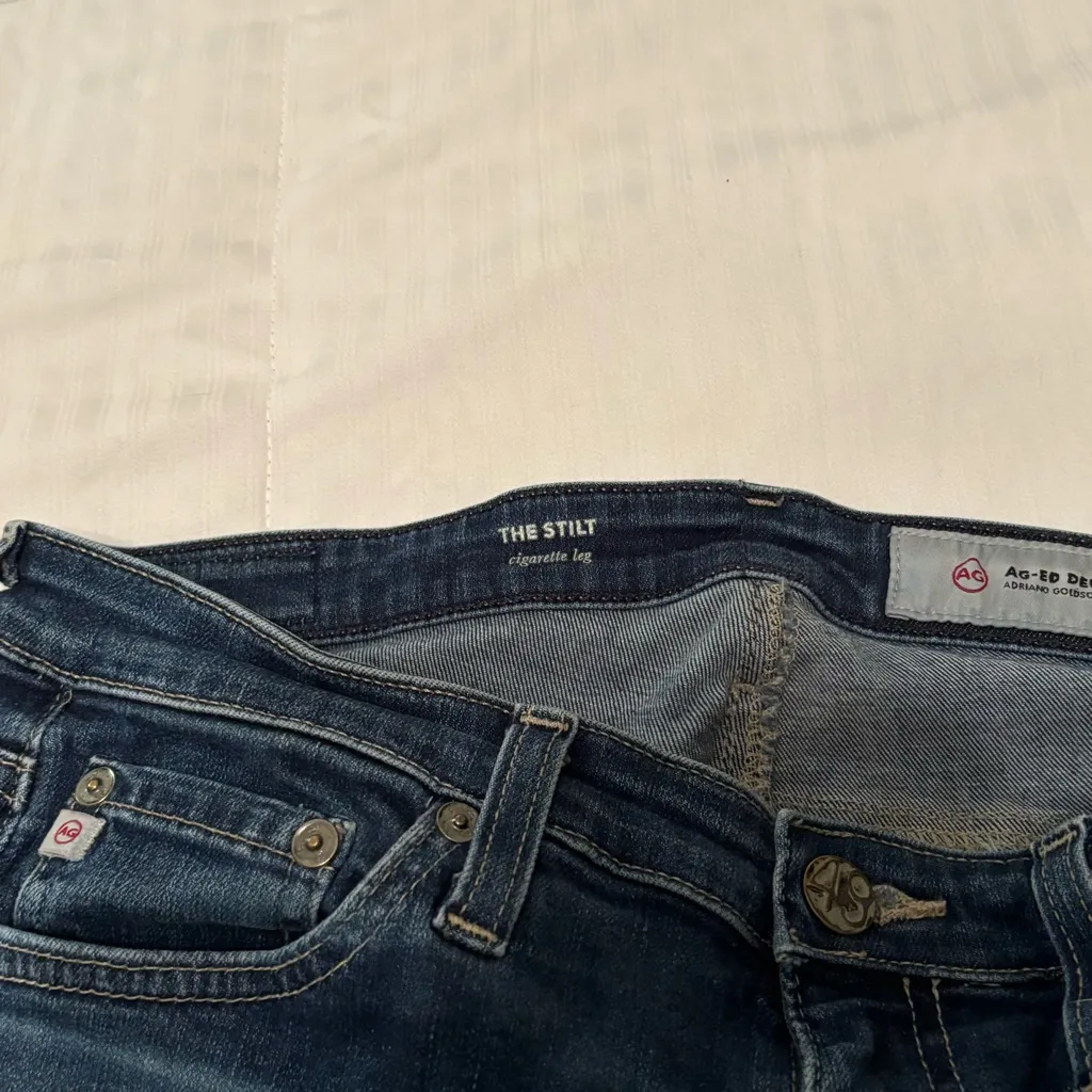 AG Adriano Goldschmied The Stilt Cigarette Skinny Jeans Size 27R - Image 3