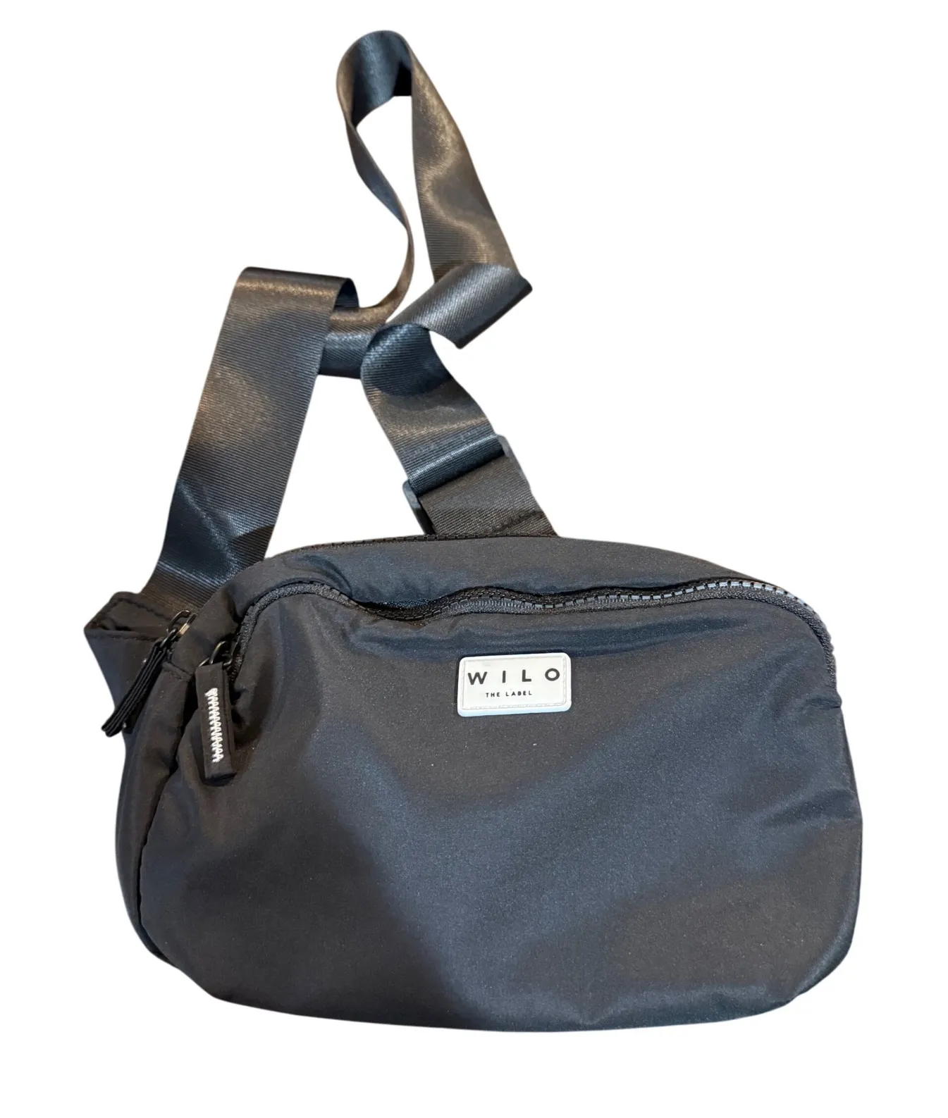 WILO The Label Black Nylon Belt Bag Fanny Pack Adjustable Strap Zip Pouch - Image 1