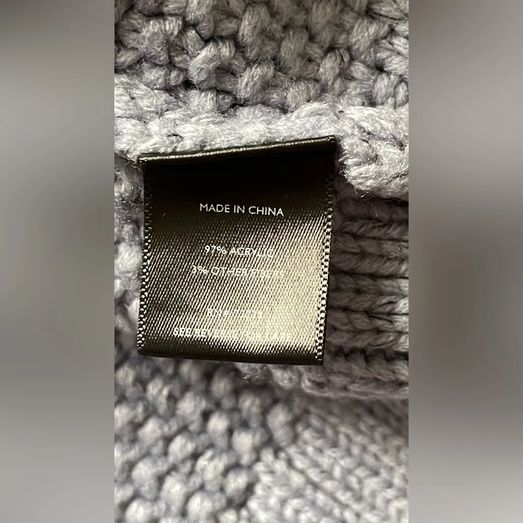 Simply Vera Vera Wang Charcoal Cable Knit Sweater - Image 5