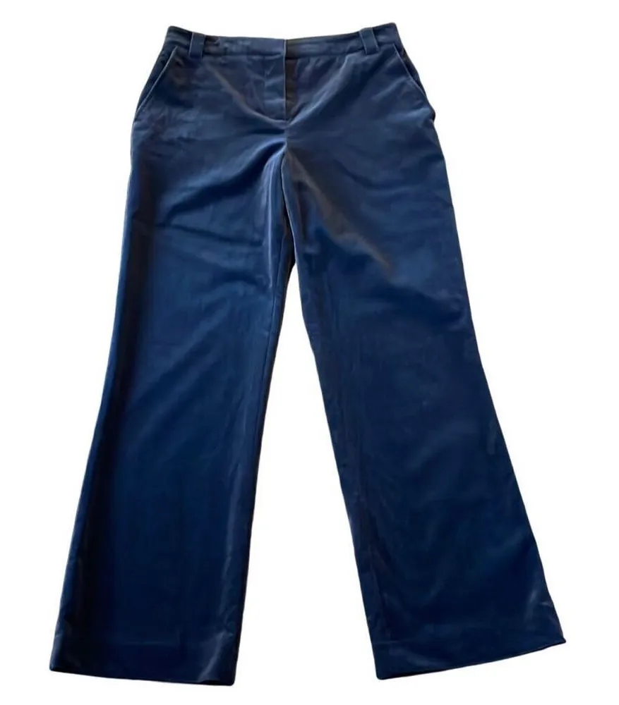 St. John Collection brown velvet wide leg trouser pant 4 - Image 1