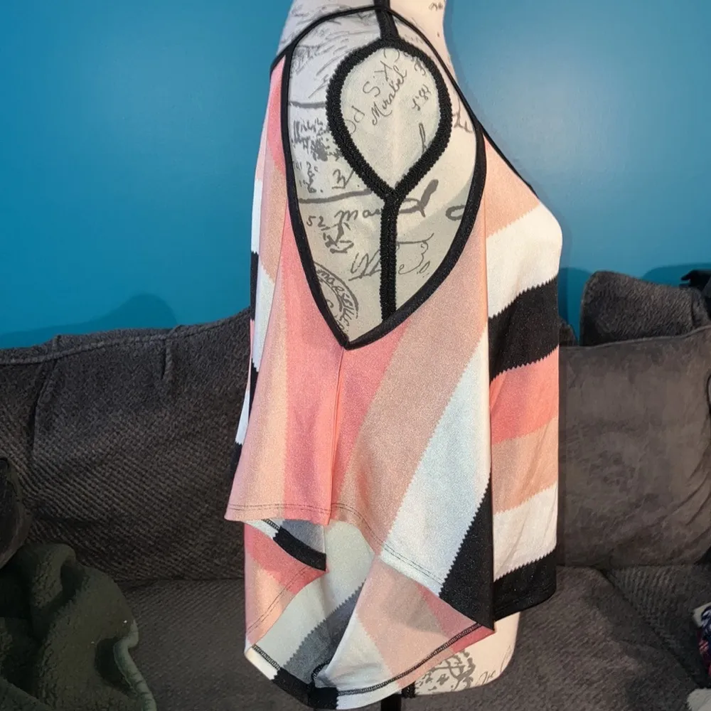 🎉4 for $20 My Gabby Cold Shoulder Crop Top, Large Pink - Image 2