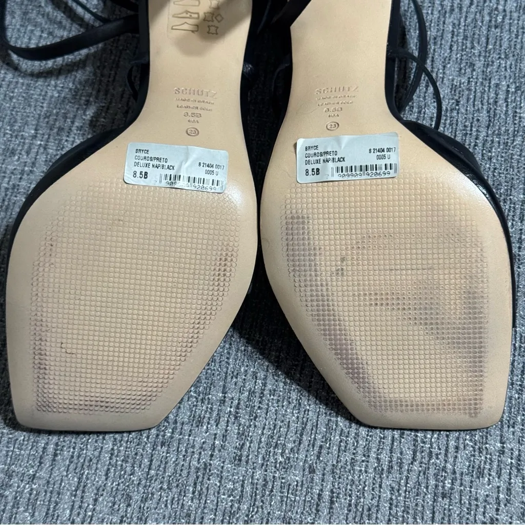 Schutz Bryce Wrap Around Heels Black Size 8.5 - Image 8