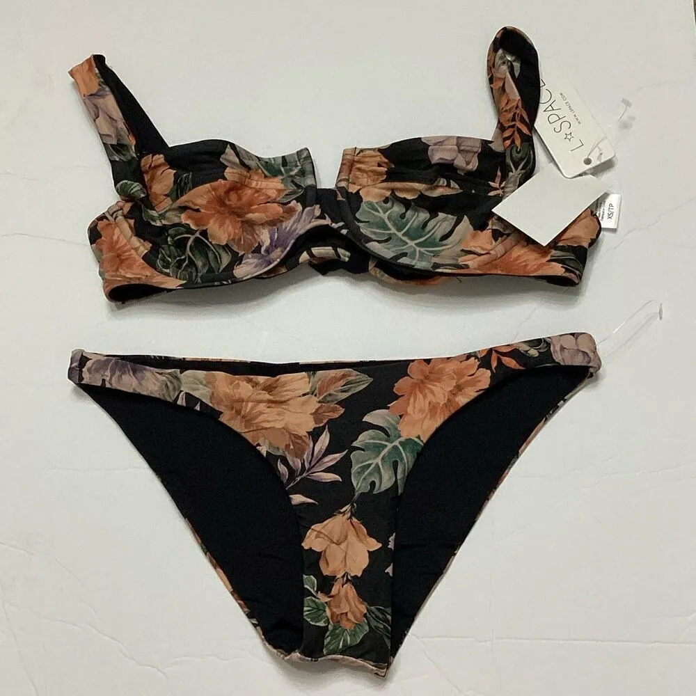 New.  L*SPACE floral bikini. XS. Retails $198 - Image 7