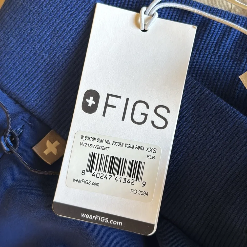 Figs ladies Boston slim tall Blue Jogger scrub pants size XXS nwt - Image 7