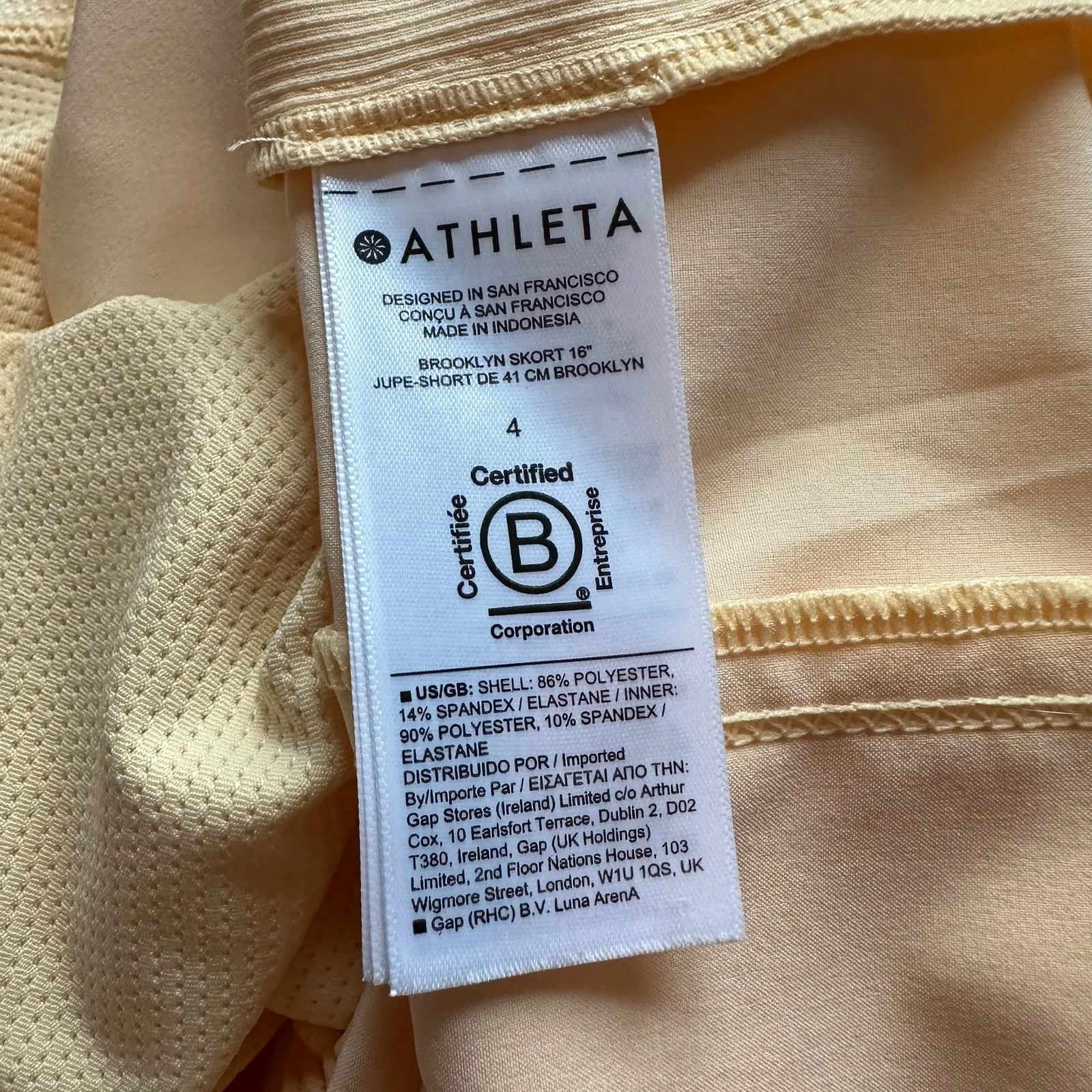 Athleta Brooklyn light yellow mini tennis skirt size 4 - Image 6