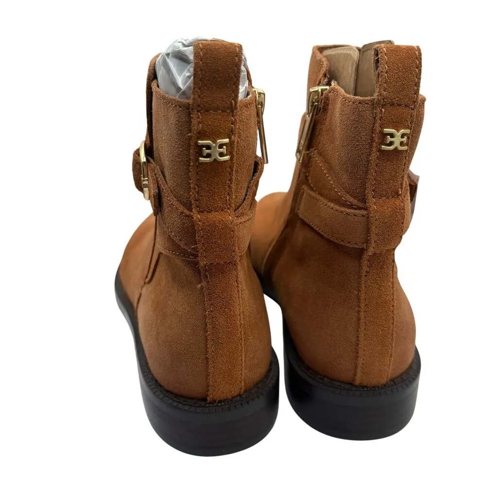 Sam Edelman Brown Suede Nolynn Ankle Boots SZ 7.5 Booties Western Saddle Cowgirl - Image 4