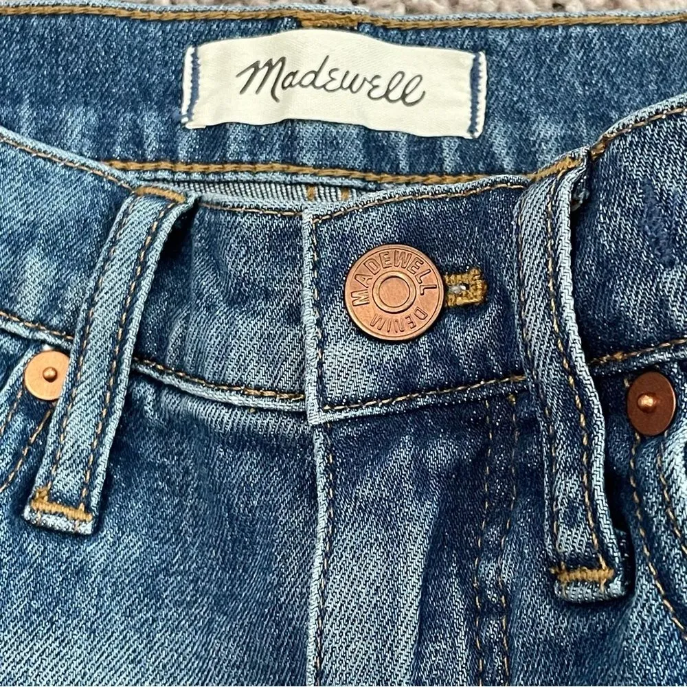 Madewell High-Rise Denim Shorts‎ Cutoff Edition Glenoaks Wash Size 24 - Image 7