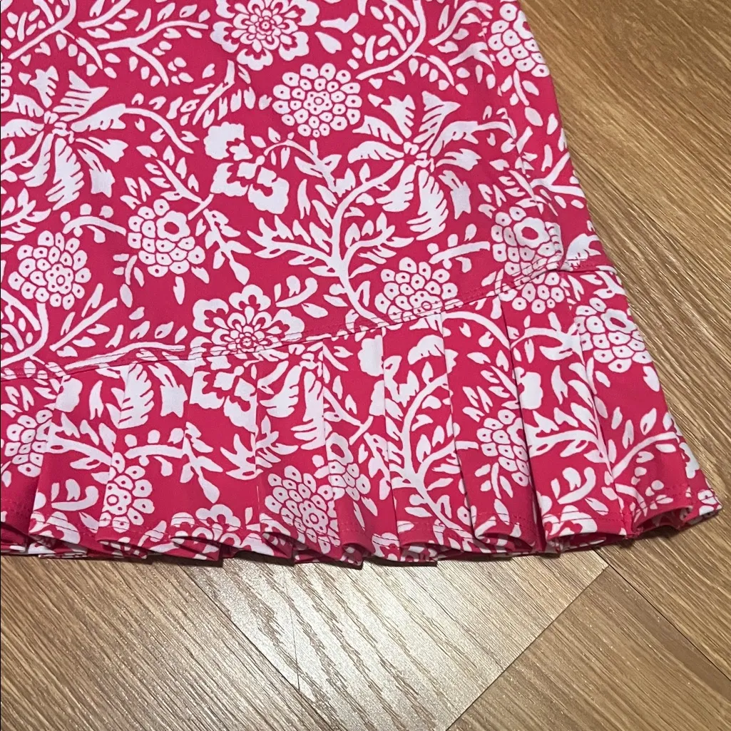 Sigrid Olsen Pink and White Floral Mini Skirt XS golf tennis skirt - Image 3