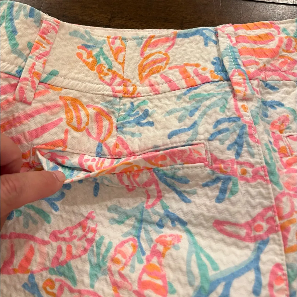 Lilly Pulitzer Walsh Shorts Women's Size 4 Crab Print Seersucker Style 20947 - Image 11