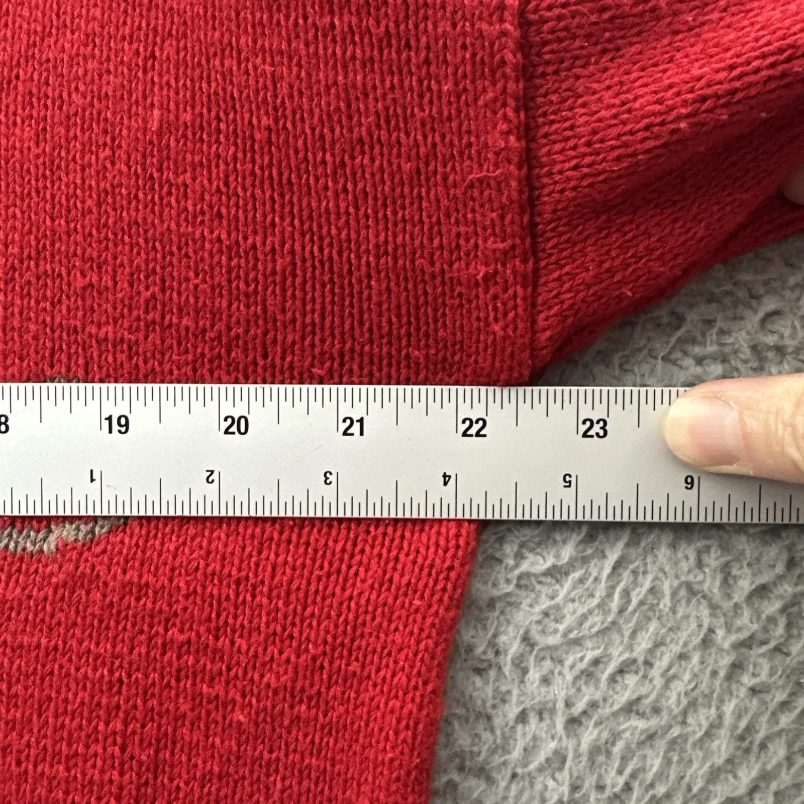 Vintage Lucia Knit Sweater 90s Retro Folk Motif Grandmacore Cottage Women's XL Red - Image 5