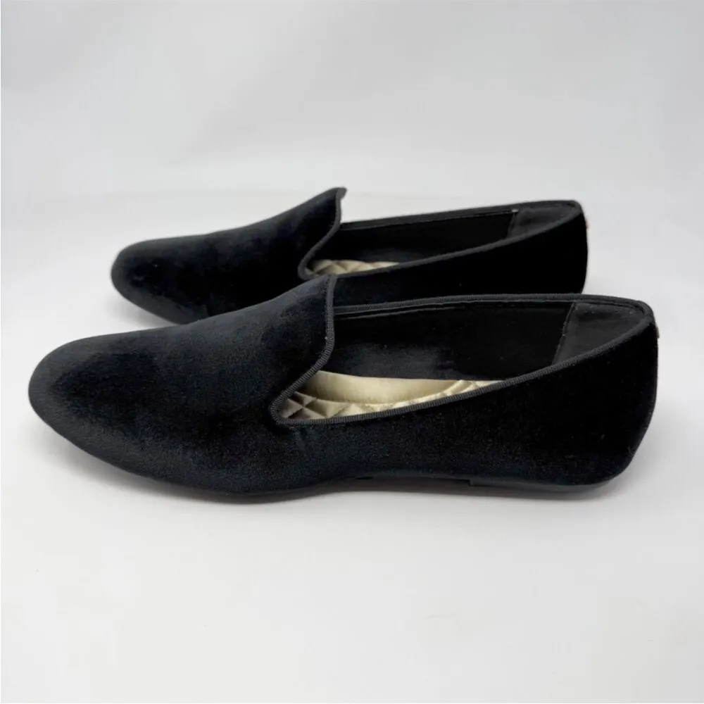 NEW Birdies Women’s The Starling Black Velvet Slip On Loafers 10W Old Money - Image 4
