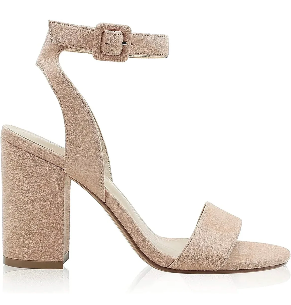 Open Toe Ankle Strap Block Heeled Sandals - Image 2