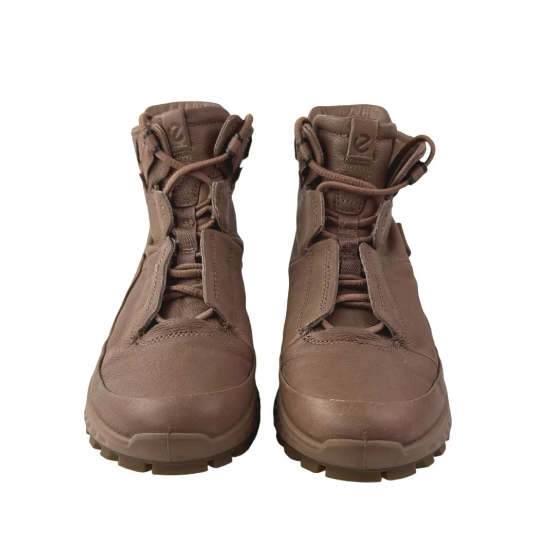 ECCO Exostrike Women's Brown Leather Round Toe Lace Up Hiking Boots Size 7-7.5 - Image 2