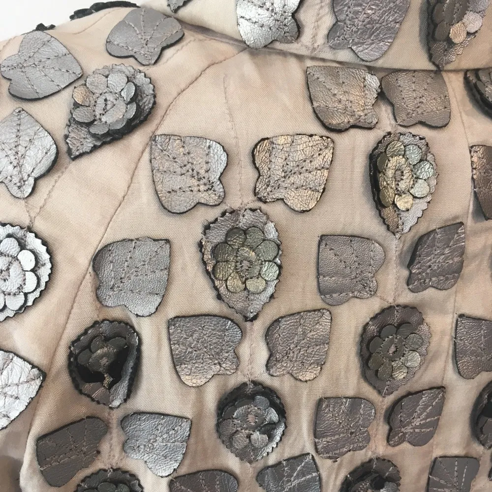 BL-NK London Anthropologie Leather & Silk Blazer - Image 4