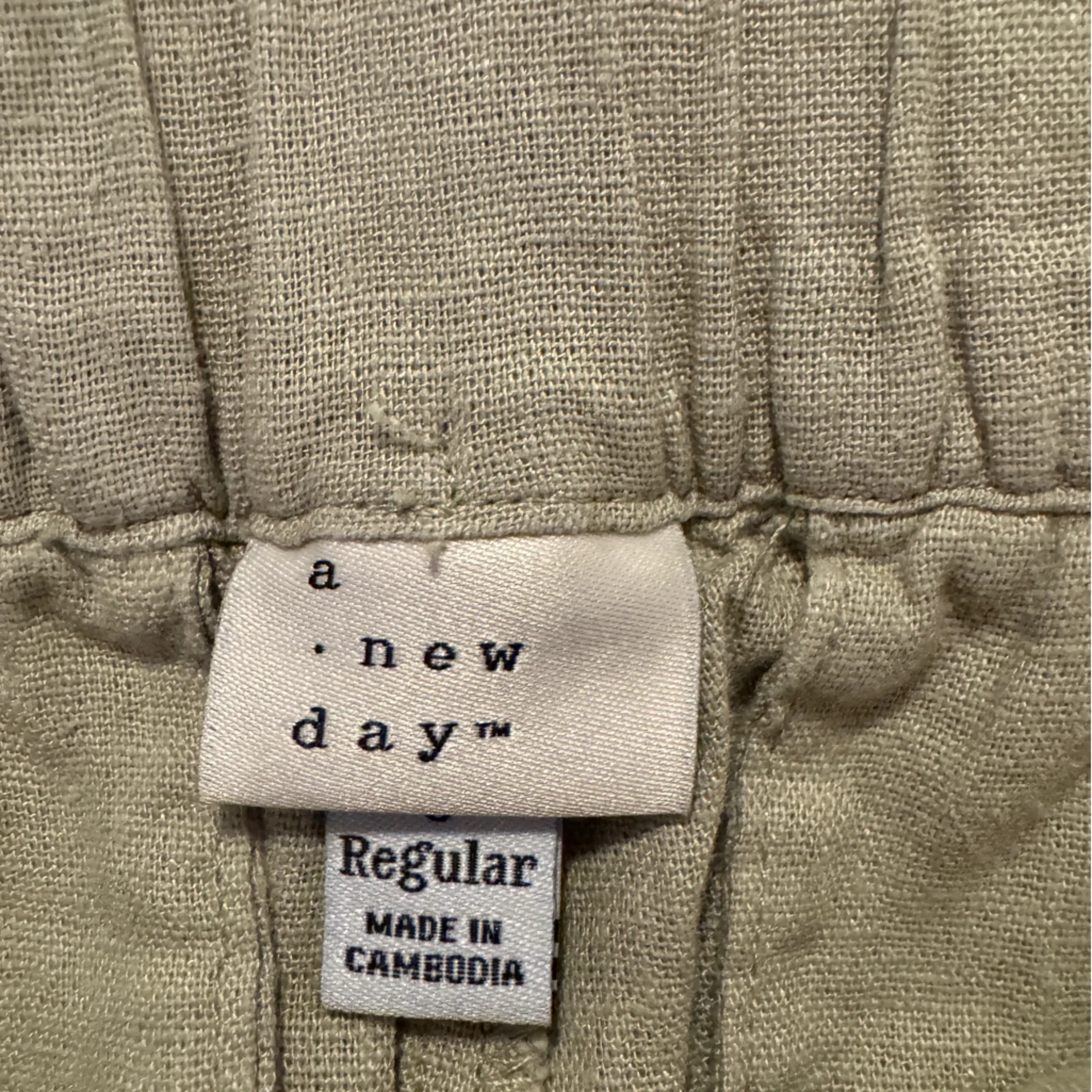 Women’s NWT A New Day Green Linen Pants - Image 4
