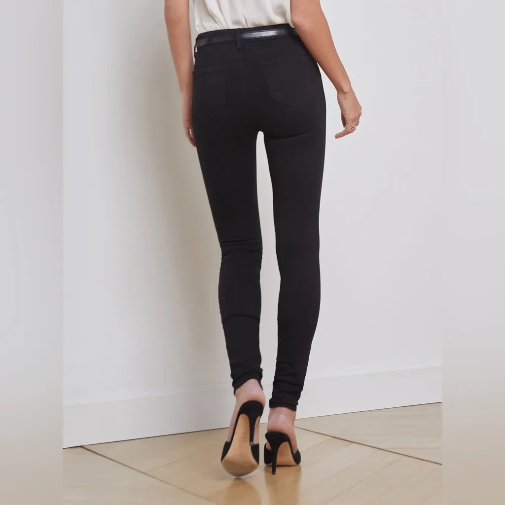 NWT L'Agence Marguerite Skinny Jeans In Black‎ Size 26 2352DNM-NOIR Saks - Image 5