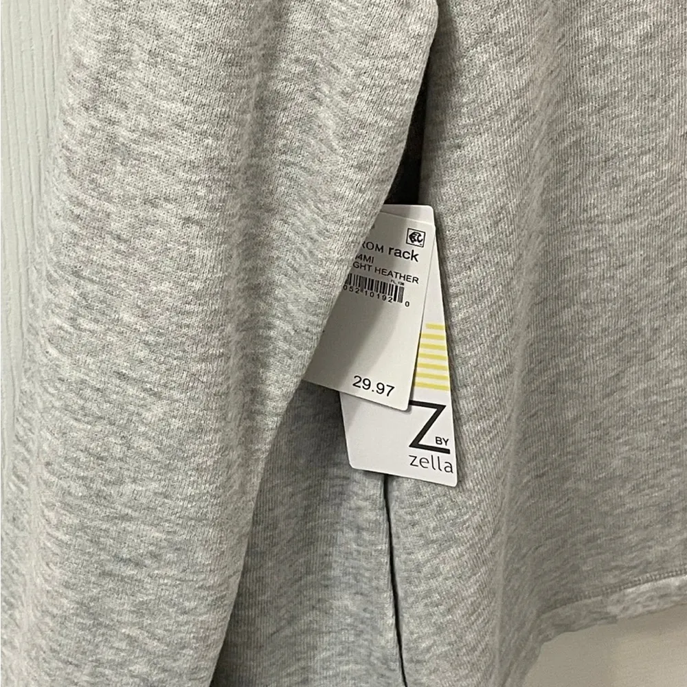 Z by Zella Shooting Star Drape Collar Cardigan Medium Light Gray - Image 7