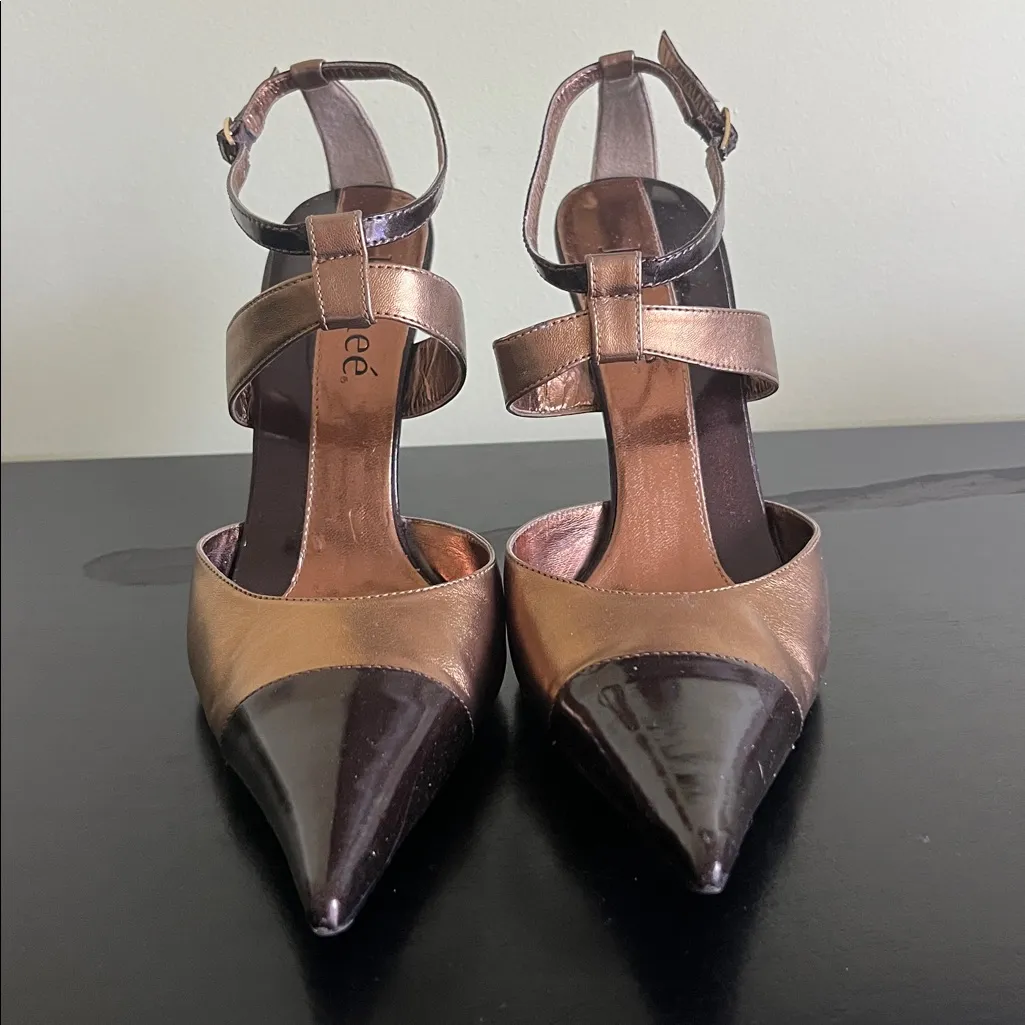 J.Renee metallic bronze and dark brown pointed - Image 7