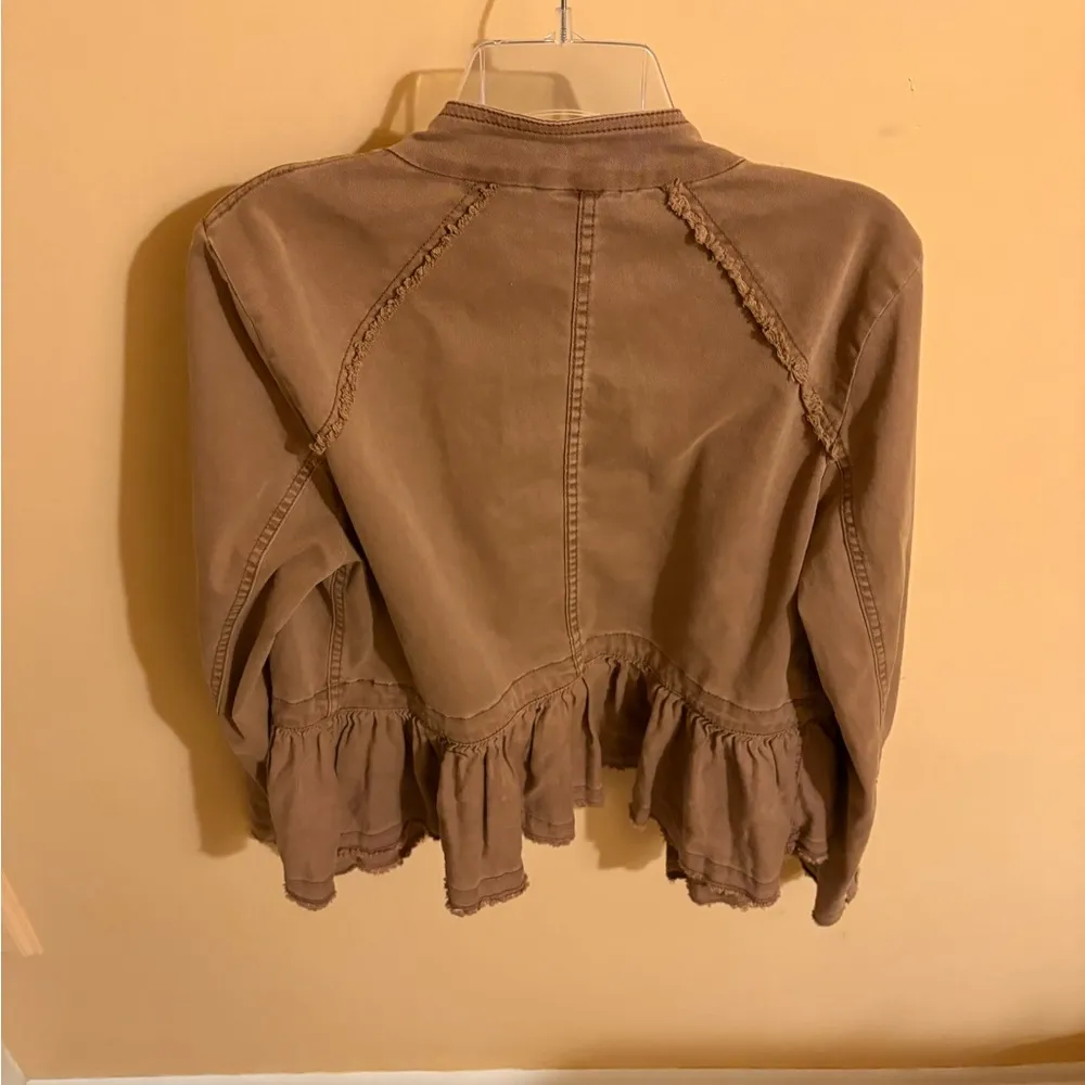 Flared Hem Double Breasted Army Military Jacket - Image 6