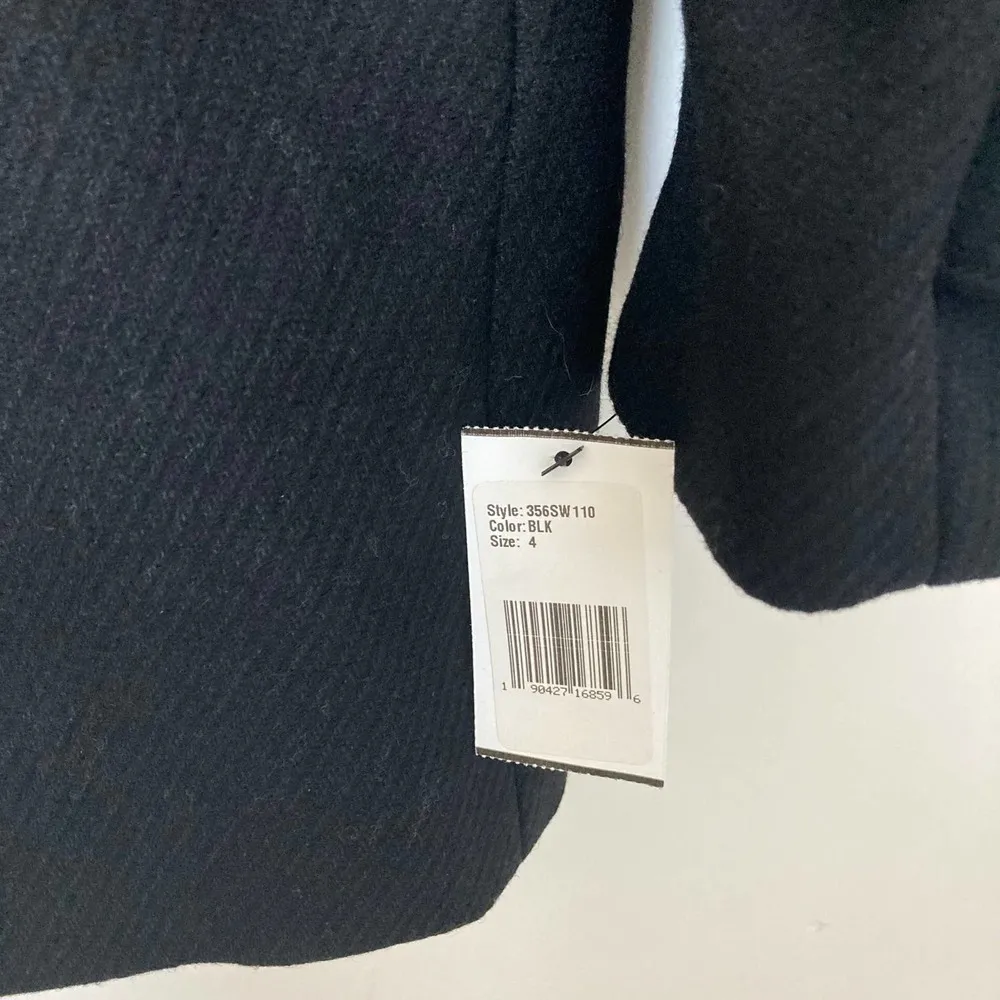 NWT Cole Haan Signature Wool Blend Faux-Fur-Trim Hooded Duffle Coat Size 4 - Image 4