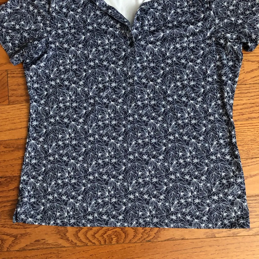 Vineyard Vines Palmero Nautical Golf Polo Shirt Navy Blue Women's Size M NWOT - Image 4