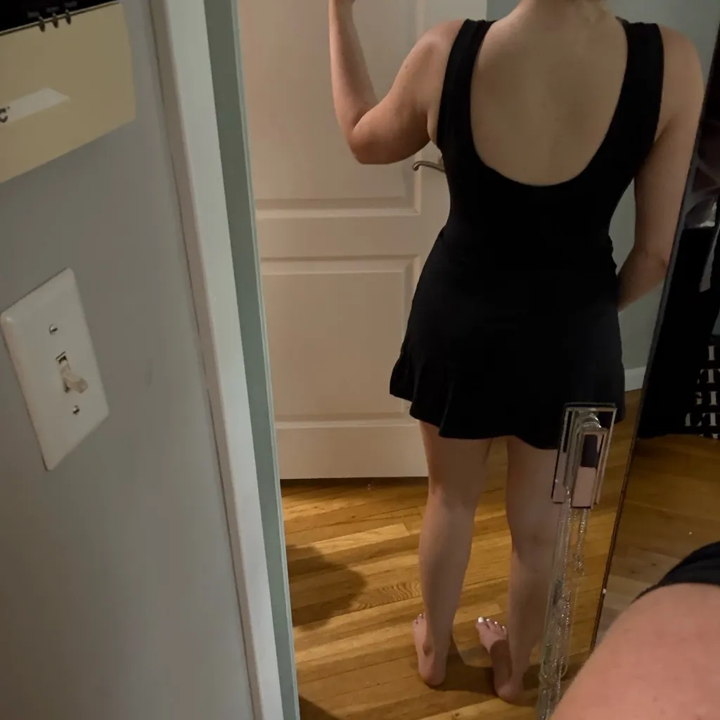 Women's Solid Knot Wrap Sports Tank Romper Black - Image 10