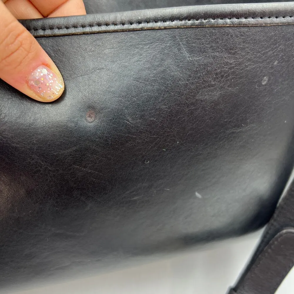 Coach Brighton Bag 9895 Vintage Black Leather Handbag Purse Rehab Project Bag - Image 14