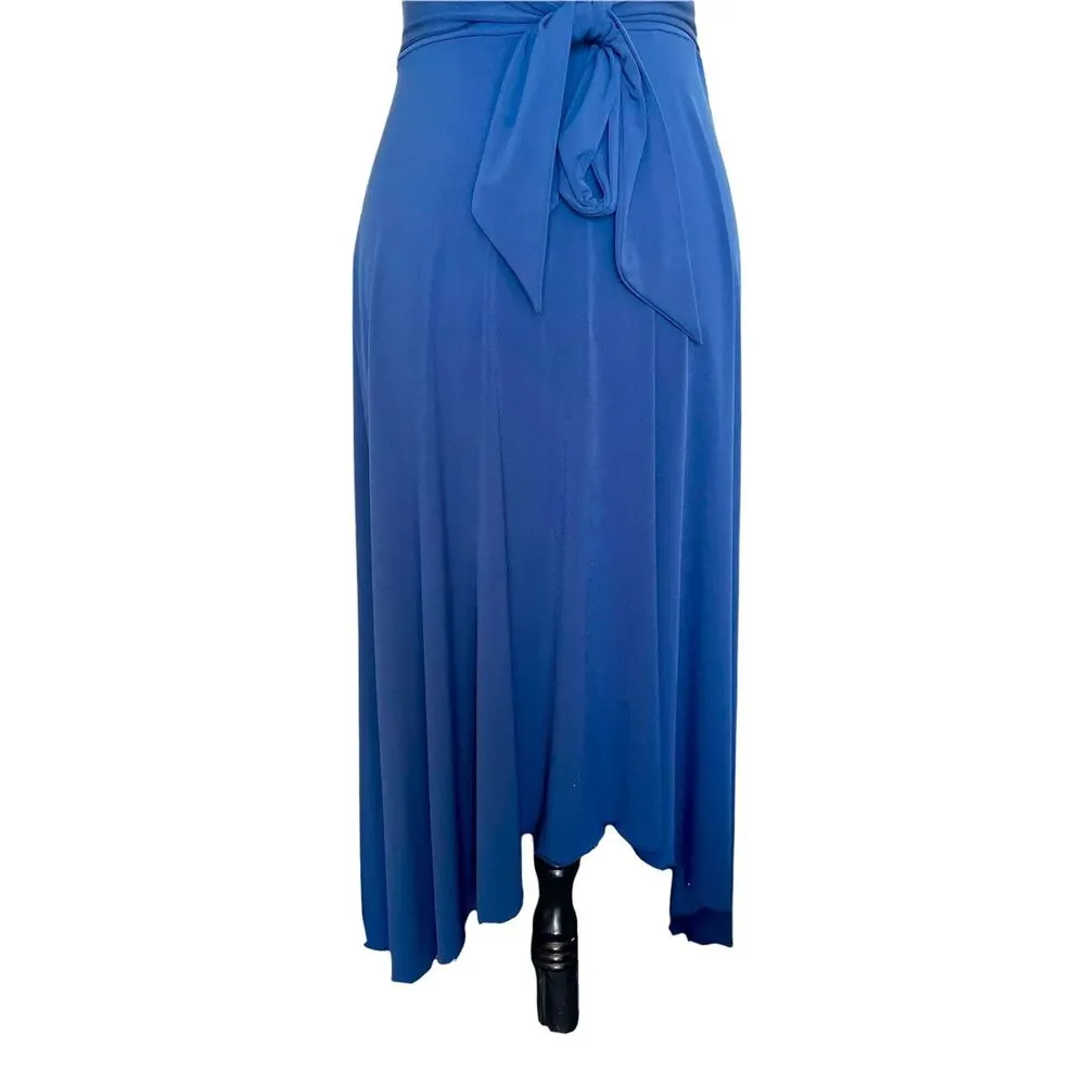 AGB Dress Size 6 Blue Rhinestones Evening Party Wedding Guest Elegant Cocktail - Image 6