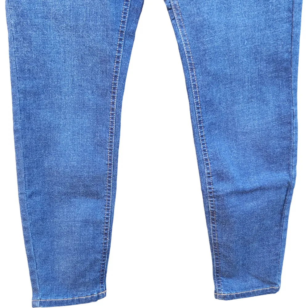 Denim & Co. Cozy Touch Denim Roll-On Jeggings Deep Indigo Size 6 Stretch - Image 6