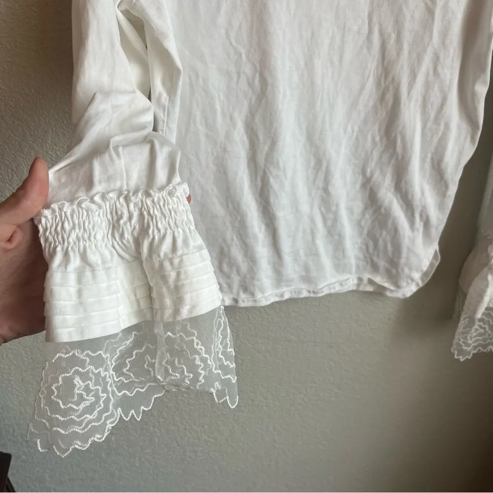 See by Chloe Lace Bell Sleeve Tee - Image 3