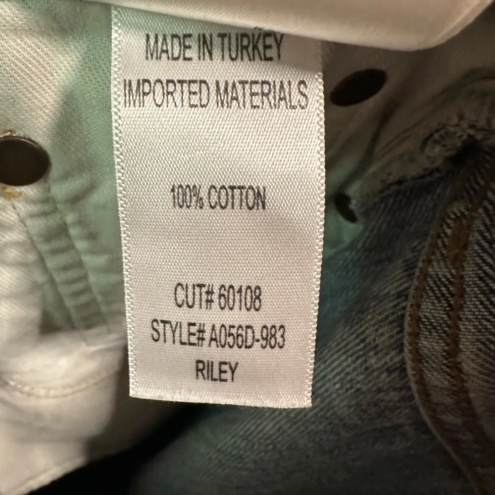 Agolde Riley Distressed Straight Leg Button Fly Jeans - Image 8