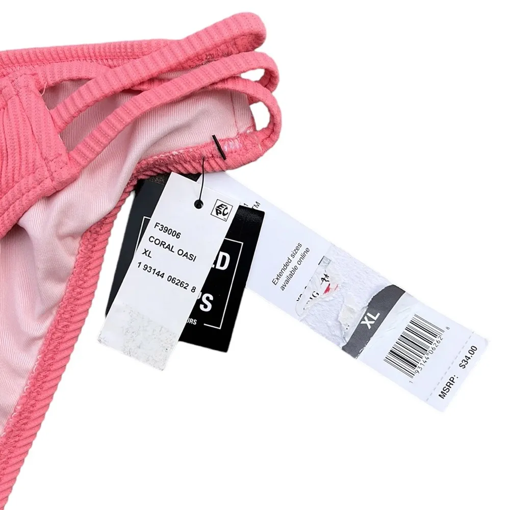 Sundazed salmon colored bikini bottoms Pink Size XL - Image 2