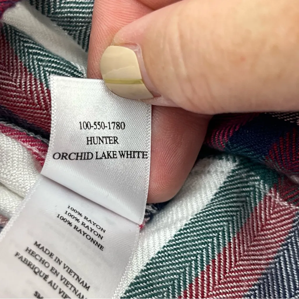 Rails Hunter Orchid Lake White Plaid Long Sleeve Shirt Button Front Size Small - Image 4