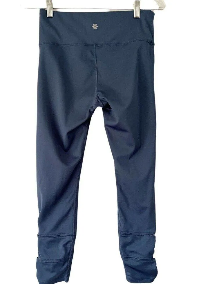 Nanette Lepore Smoke Blue Soft Cropped Yoga Leggings Womens Size Small - Image 2