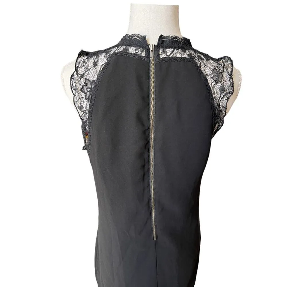 Pins & needles black lace sleeveless dress minimalist neutral dressy cocktail - Image 4