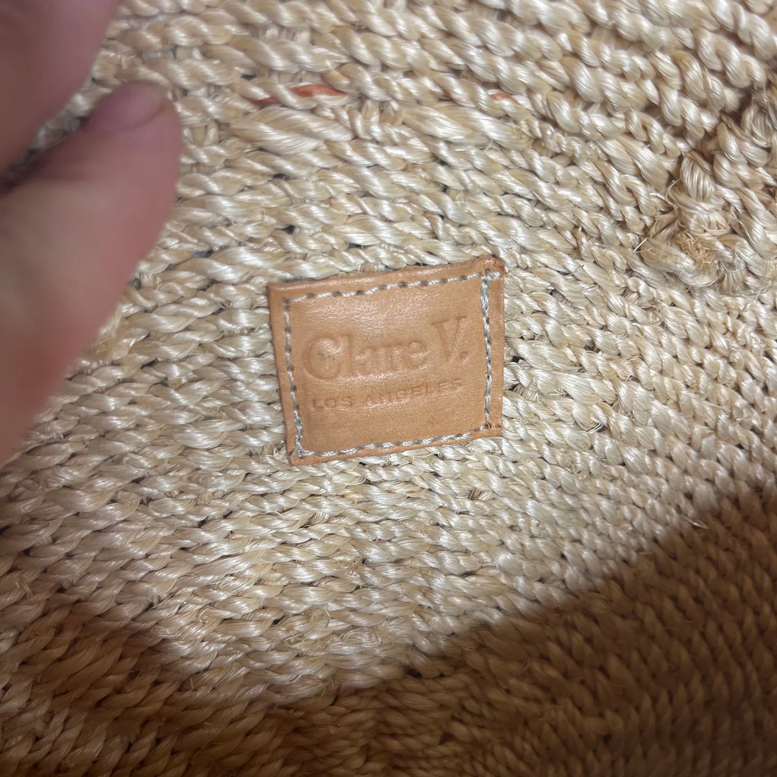 Clare V. Alice Woven Straw Round Large crossbody tote bag - Image 4