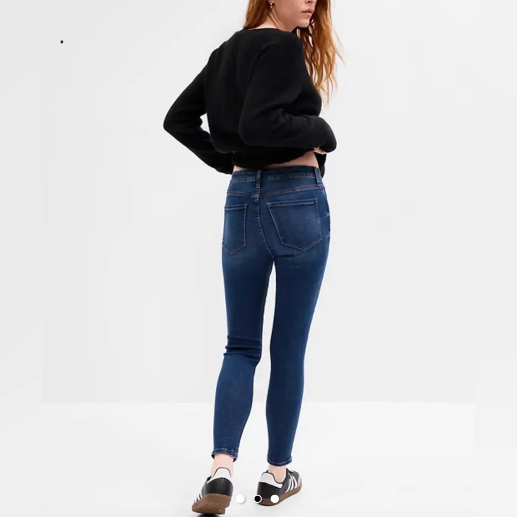 GAP Women's High-Rise Skinny Jeans Blue Size 2/26 Short - Image 2