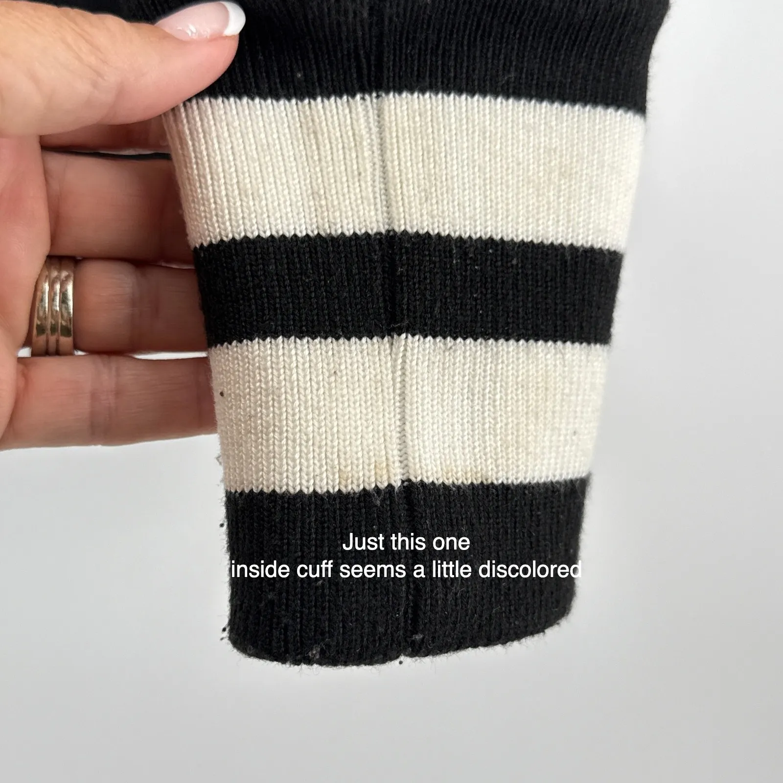 P.J.‎ Salvage Black Quilted Babe Jacket Ribbed Knit Sleeve Varsity Bomber Medium - Image 7