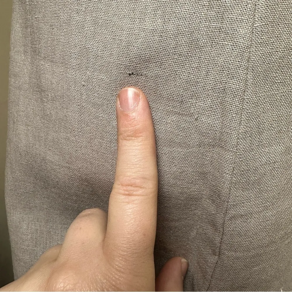 Sigrid Olsen Taupe Black Embroidered Linen Blend Maxi Dress S | Coastal Grandma - Image 6