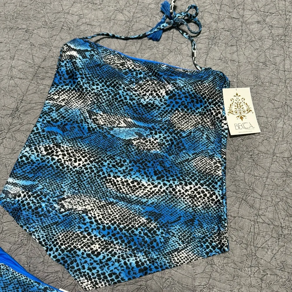NEW BECCA by Rebecca Virtue Animal Snake Untamed Tankini Swim Top & Bottom Set - Image 3