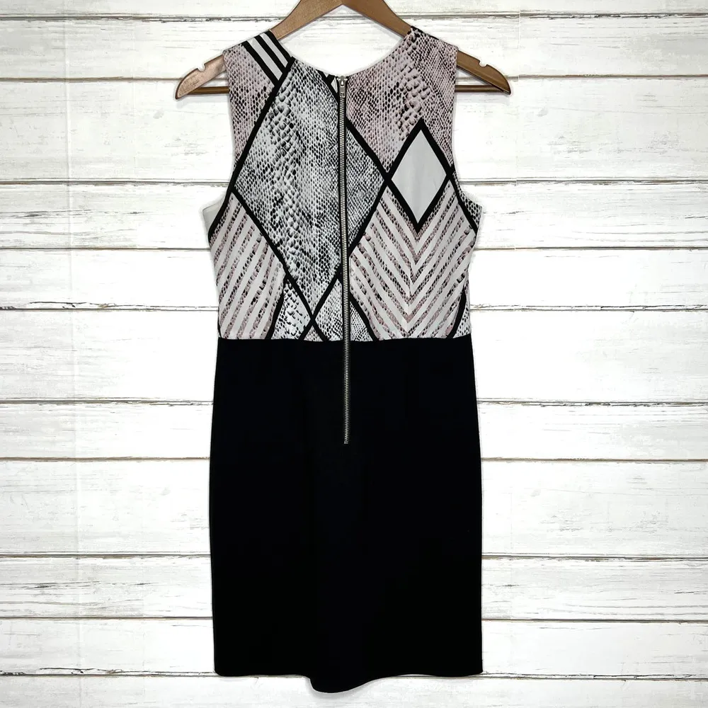 Jack Geometric Snakeskin Print Sheath Mini Dress Size 6 - Image 2