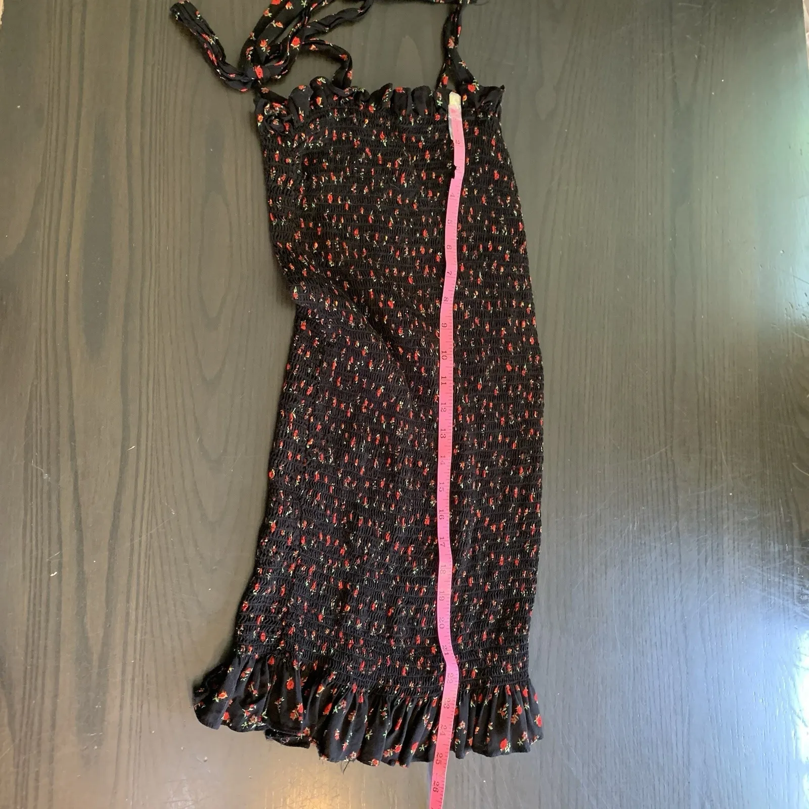 Free People Intimately Bella Mini Slip Dress XS Body Con‎ Smocked Cottage Floral - Image 9