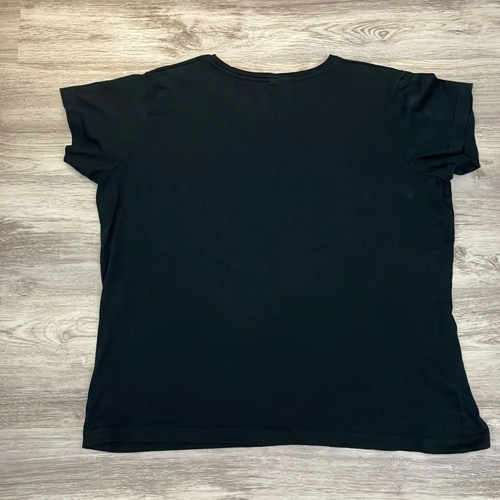 NASA Black Short Sleeve Crew Neck Logo Tee with Silver, Blue & Red Gem Stones 2X - Image 3