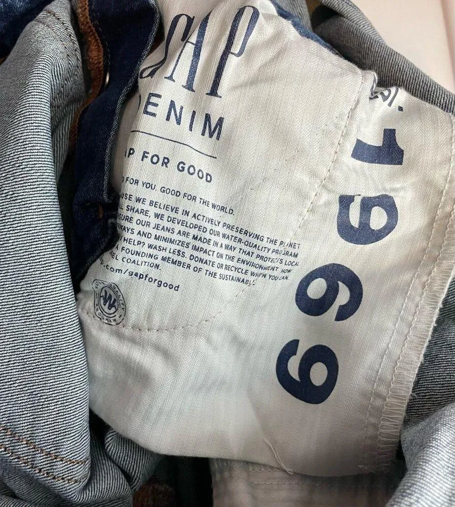 Gap Maternity Ankle Cropped Stretch Denim Jean Bib Overalls pants womens S new - Image 12