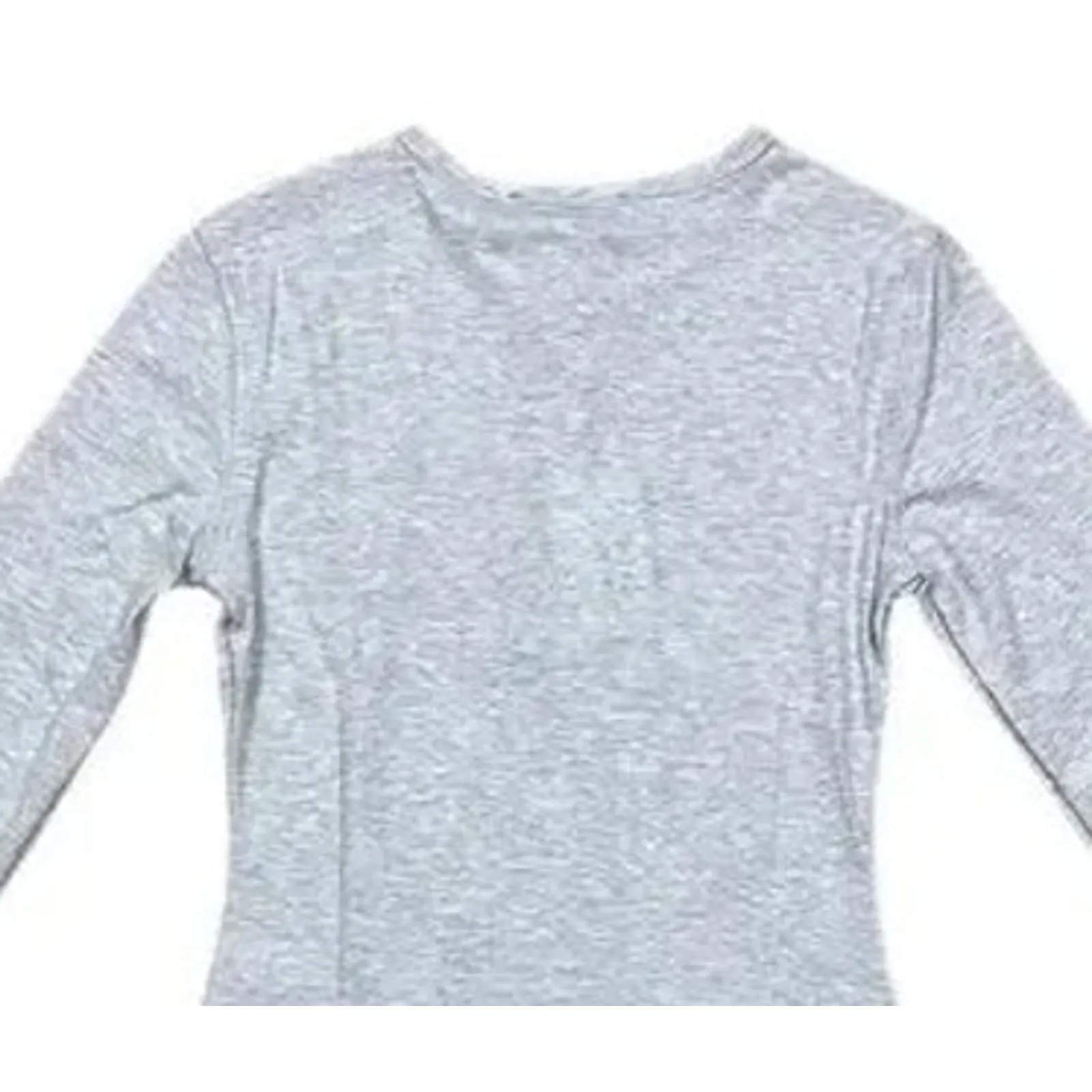 NWT Weworewhat Longsleeve Crewneck Henley Bodysuit Buttons XXS Heather Grey - Image 7