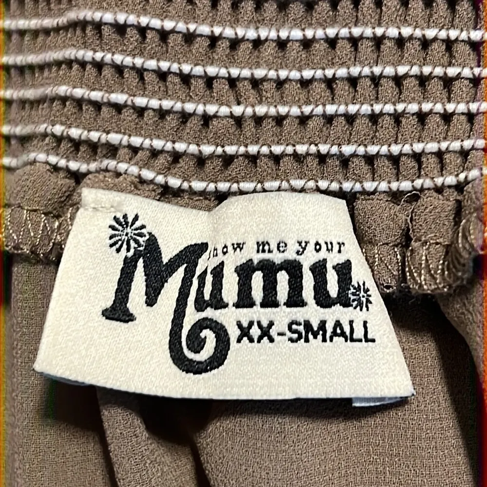 Show Me Your MuMu XXS hacienda maxi dress ruffle top dune color chiffon wedding - Image 13